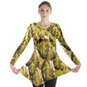 Melting Gold Drops Brighten Version Abstract Pattern Revised Edition Long Sleeve Tunic  View1