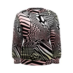 Abstract Fauna Pattern When Zebra And Giraffe Melt Together Women s Sweatshirt by Simbadda