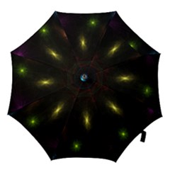 Star Lights Abstract Colourful Star Light Background Hook Handle Umbrellas (medium) by Simbadda