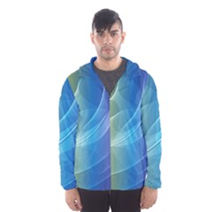 Colorful Guilloche Spiral Pattern Background Hooded Wind Breaker (men) by Simbadda