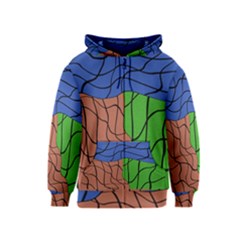 Abstract Art Mixed Colors Kids  Zipper Hoodie