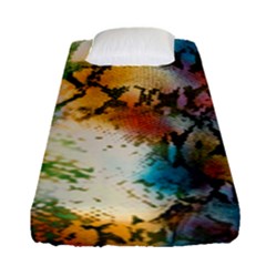 Abstract Color Splash Background Colorful Wallpaper Fitted Sheet (single Size) by Simbadda