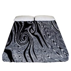 Abstract Swirling Pattern Background Wallpaper Fitted Sheet (queen Size) by Simbadda