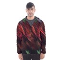 Abstract Green And Red Background Hooded Wind Breaker (Men) View1