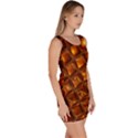 Caramel Honeycomb An Abstract Image Sleeveless Bodycon Dress View3