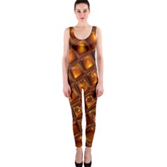 Caramel Honeycomb An Abstract Image Onepiece Catsuit by Simbadda