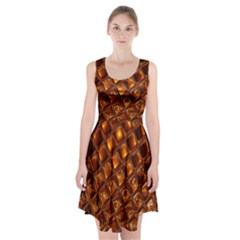 Caramel Honeycomb An Abstract Image Racerback Midi Dress by Simbadda