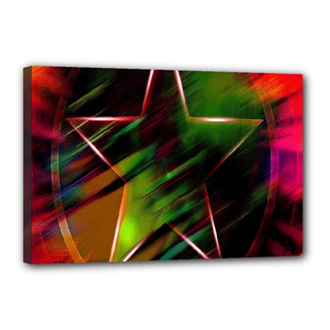 Colorful Background Star Canvas 18  X 12  by Simbadda