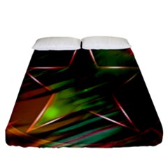 Colorful Background Star Fitted Sheet (california King Size)