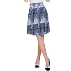 Snow Peak Abstract Blue Wallpaper A-line Skirt by Simbadda