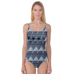 Snow Peak Abstract Blue Wallpaper Camisole Leotard  by Simbadda