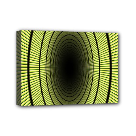 Spiral Tunnel Abstract Background Pattern Mini Canvas 7  X 5  by Simbadda