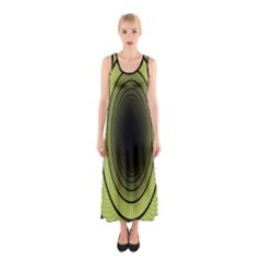 Spiral Tunnel Abstract Background Pattern Sleeveless Maxi Dress