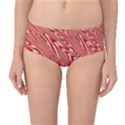 Abstract Neutral Pattern Mid-Waist Bikini Bottoms View1