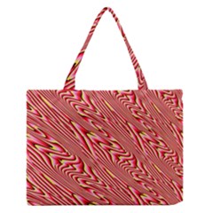 Abstract Neutral Pattern Medium Zipper Tote Bag by Simbadda