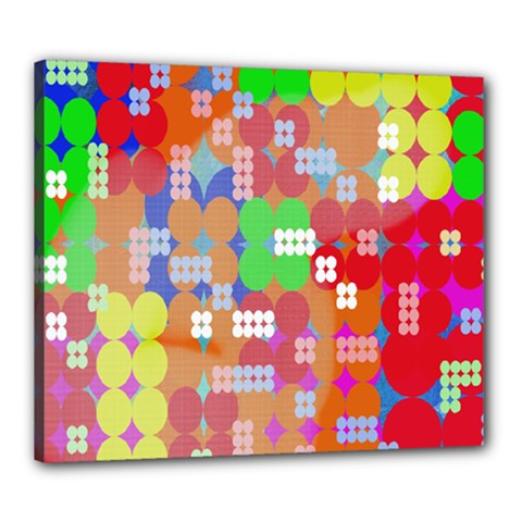 Abstract Polka Dot Pattern Digitally Created Abstract Background Pattern With An Urban Feel Canvas 24  X 20  by Simbadda