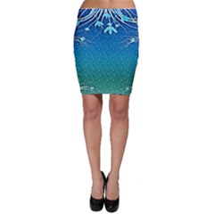 Floral 2d Illustration Background Bodycon Skirt