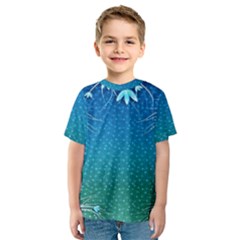 Floral 2d Illustration Background Kids  Sport Mesh Tee