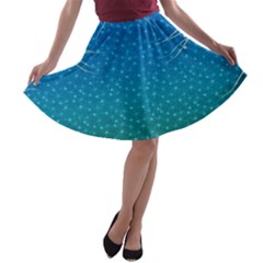 Floral 2d Illustration Background A-line Skater Skirt