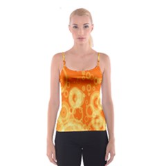 Retro Orange Circle Background Abstract Spaghetti Strap Top by Nexatart