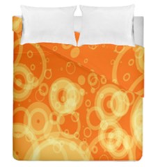 Retro Orange Circle Background Abstract Duvet Cover Double Side (queen Size) by Nexatart