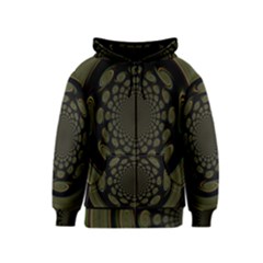 Dark Portal Fractal Esque Background Kids  Zipper Hoodie by Nexatart