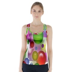 Colored Bubbles Squares Background Racer Back Sports Top by Nexatart