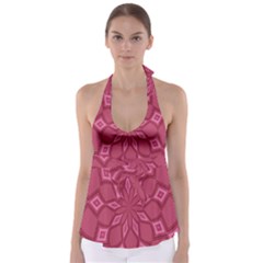 Fusia Abstract Background Element Diamonds Babydoll Tankini Top by Nexatart