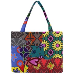 Digitally Created Abstract Patchwork Collage Pattern Mini Tote Bag by Nexatart