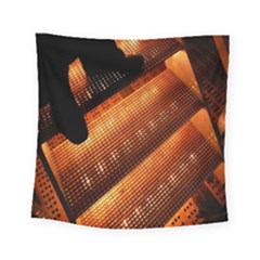 Magic Steps Stair With Light In The Dark Square Tapestry (small) by Nexatart