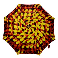 Yellow Seamless Abstract Brick Background Hook Handle Umbrellas (large) by Nexatart