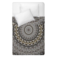 Celestial Pinwheel Of Pattern Texture And Abstract Shapes N Brown Duvet Cover Double Side (single Size) by Nexatart
