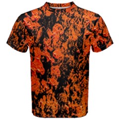 Abstract Orange Background Men s Cotton Tee by Nexatart