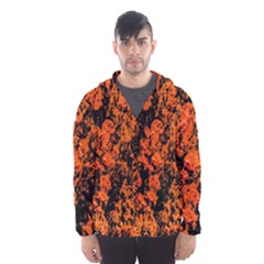 Abstract Orange Background Hooded Wind Breaker (men) by Nexatart