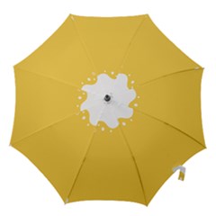 Beer Foam Yellow White Hook Handle Umbrellas (large) by Mariart