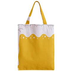 Beer Foam Yellow White Zipper Classic Tote Bag by Mariart