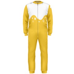 Beer Foam Yellow White Onepiece Jumpsuit (men)  by Mariart