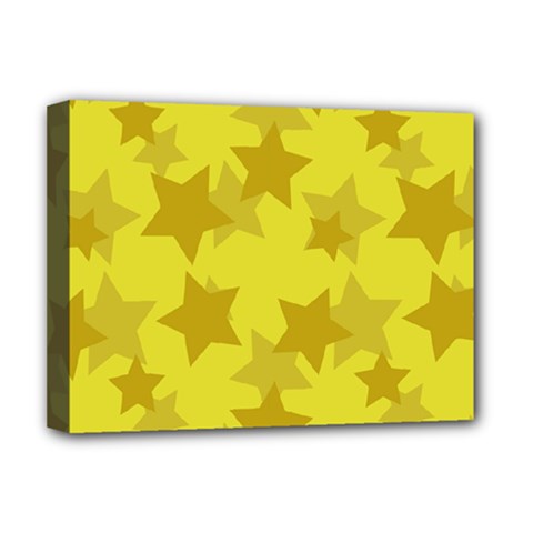 Yellow Star Deluxe Canvas 16  X 12  