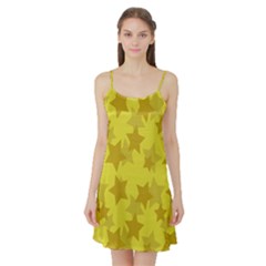 Yellow Star Satin Night Slip by Mariart