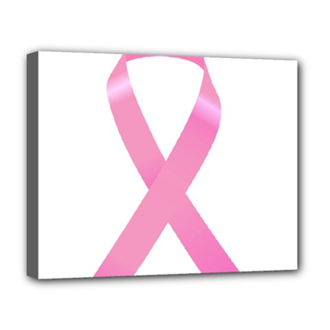 Breast Cancer Ribbon Pink Deluxe Canvas 20  X 16  