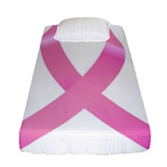 Breast Cancer Ribbon Pink Fitted Sheet (single Size)