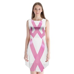 Breast Cancer Ribbon Pink Sleeveless Chiffon Dress  