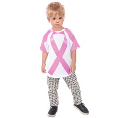 Breast Cancer Ribbon Pink Kids  Raglan Tee