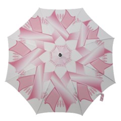 Breast Cancer Ribbon Pink Girl Women Hook Handle Umbrellas (large)