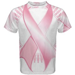 Breast Cancer Ribbon Pink Girl Women Men s Cotton Tee by Mariart