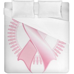 Breast Cancer Ribbon Pink Girl Women Duvet Cover (king Size) by Mariart