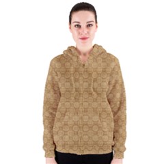 Chess Dark Wood Seamless Women s Zipper Hoodie by Mariart