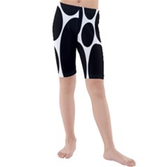 Dalmatian Black Spot Stone Kids  Mid Length Swim Shorts by Mariart