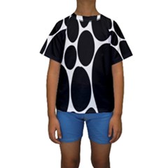 Dalmatian Black Spot Stone Kids  Short Sleeve Swimwear by Mariart