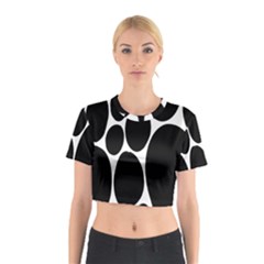 Dalmatian Black Spot Stone Cotton Crop Top by Mariart